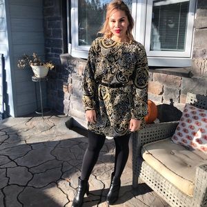 Detailed Long Sleeve Dress